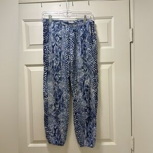Snakeskin Print Joggers
